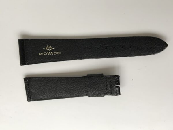 New Movado black leather strap for men watches 20mm - Image 3