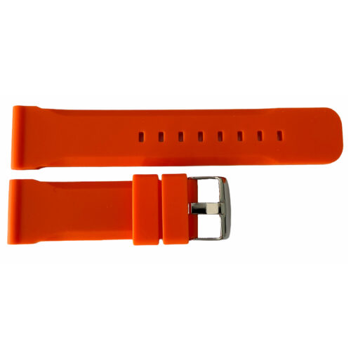 Generic silicone orange chrono watch strap 18mm