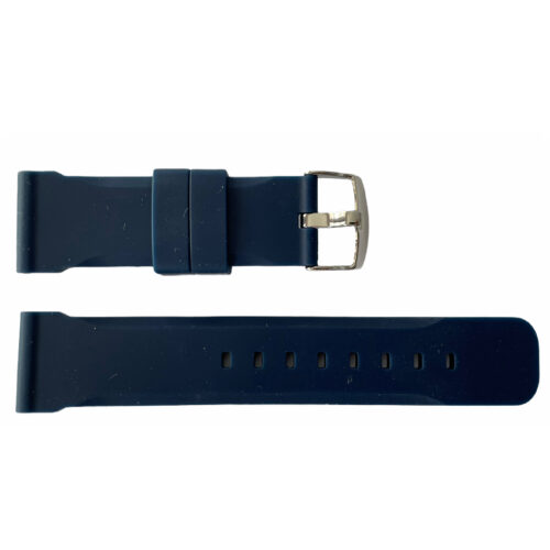 Generic silicone dark blue chrono watch strap 18mm