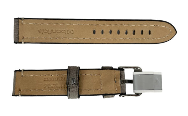Rodeosoft Chrono dark grey watch leather strap 18 mm - Image 2