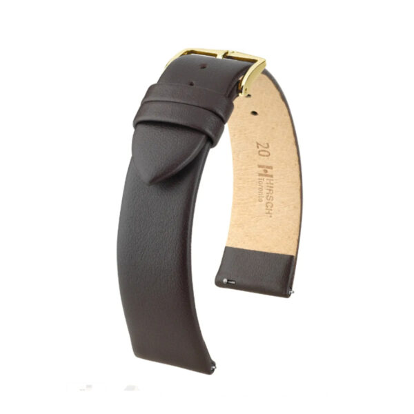 Hirsch Brown Calf Leather Watch Strap Toronto L 19 mm 03702010-1-19