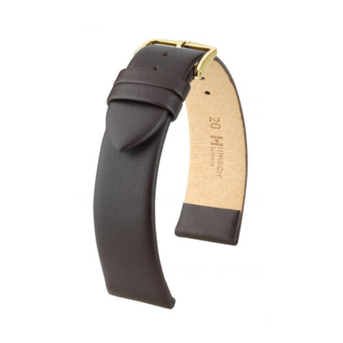 Hirsch Toronto M brown calf leather watch strap 14 mm 03702110-1-14