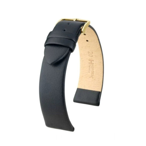 Hirsch Toronto L black calf leather watch strap 19 mm 03702050-1-19