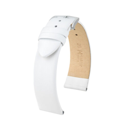 Hirsch Toronto L white calf leather watch strap 18 mm 03702000-2-18