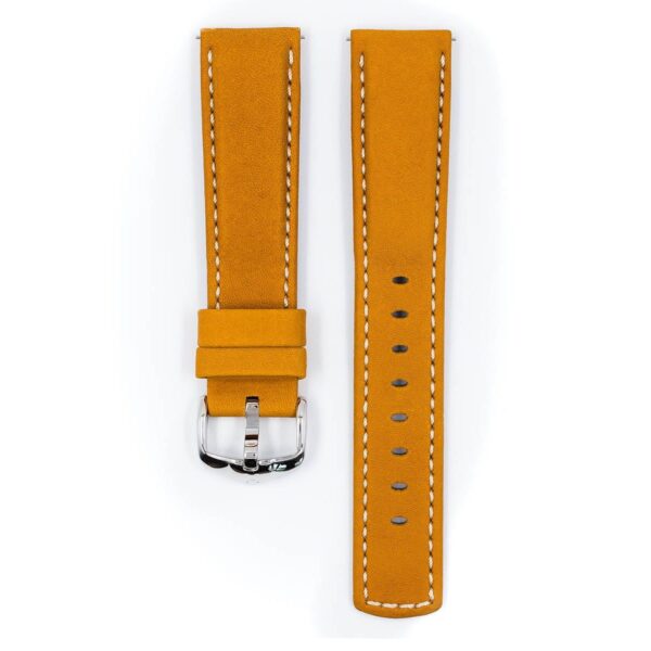 Hirsch Mariner L gold brown calf leather watch strap 18 mm 14502170-2-18 - Image 2