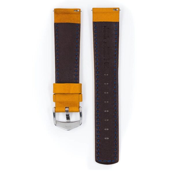 Hirsch Mariner L gold brown calf leather watch strap 18 mm 14502170-2-18 - Image 3