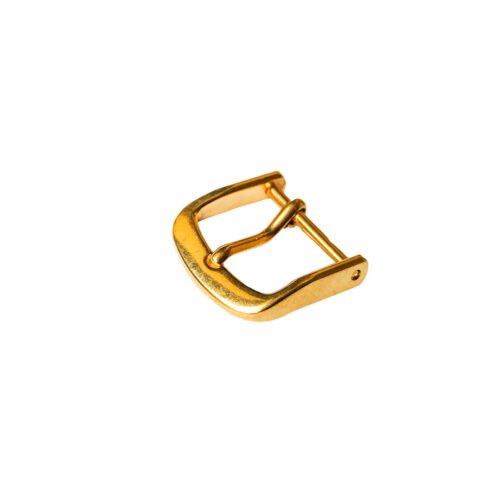 Yellow gold plated buckle for leather strap closure chrono unisex gold spring bar 18mm