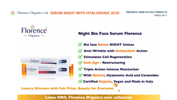 Bio Face Serum, Night Repair with Vitamin C Serum & Hyaluronic Acid 30 ml. Florence Organics - Image 5