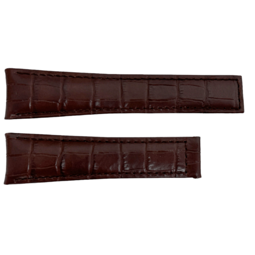 New Tag Heuer genuine leather strap, dark brown 22mm