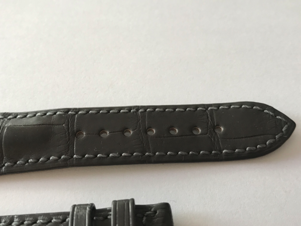 New Heuer Carrera Alligator Dark Grey Leather Strap 22mm - Image 4
