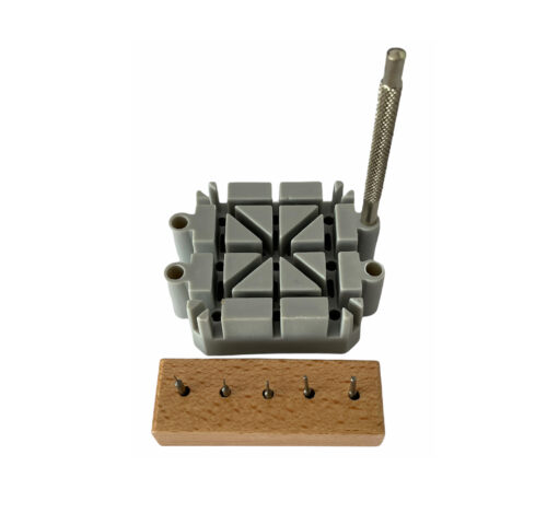 Boley pin driver set for watch bracelets and straps holder with 5 pins