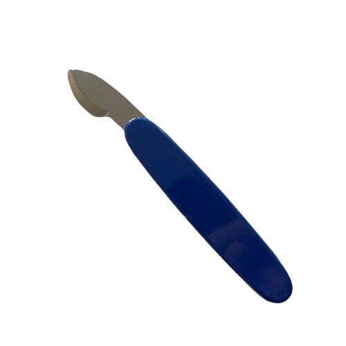 Watchmaker back case knife opener with blue plastic handle 113 mm