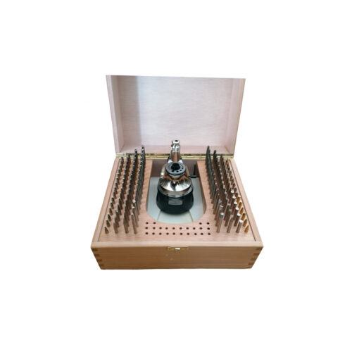 Bergeon 1810-93C staking tool with 24 stakes in wooden box