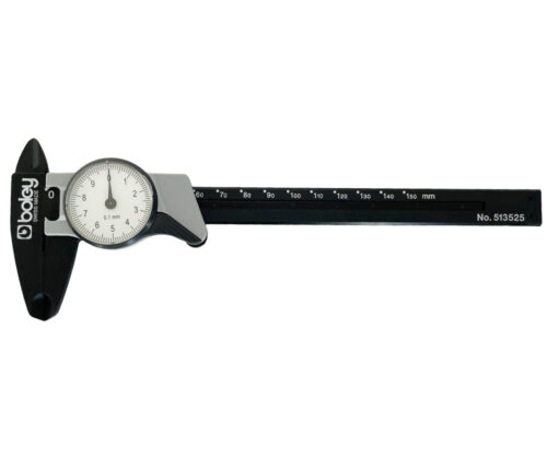 Boley Precision Plastic Caliper Gauge with Analog Clock (0-150 mm)