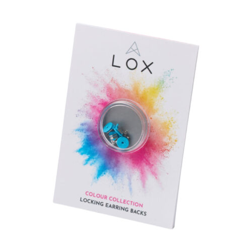 LOX Classic Locking Earring Backs – Blue Colour