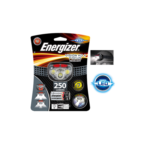 Energizer Headlight Vision HD+ Focus LED + 3 x AAA Alkaline Batteries