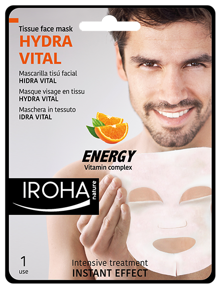 IROHA Hydravital Men Sheet Mask - Vitamins