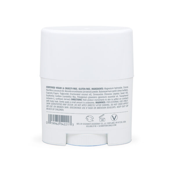 Schmidt's Naturals Sensitive Skin Deodorant Stick - Travel Size (Geranium Flower) - Image 2
