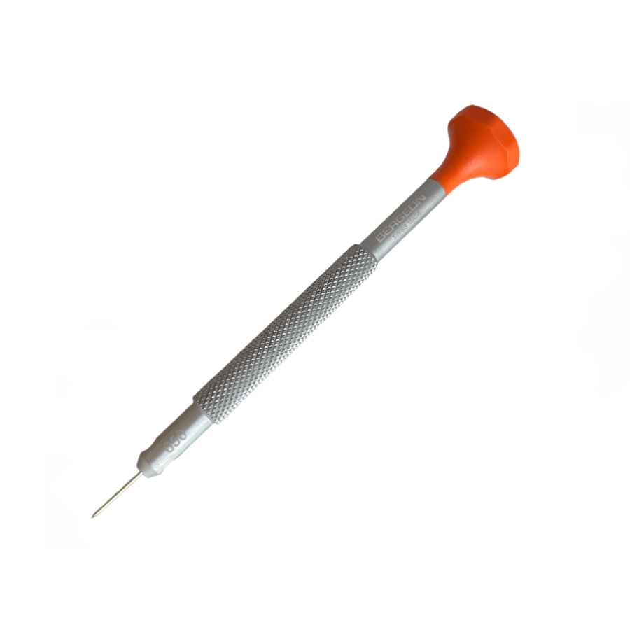 Bergeon 31081-050 Non-Magnetic Screwdriver with Anodised Aluminium Body 0.50mm