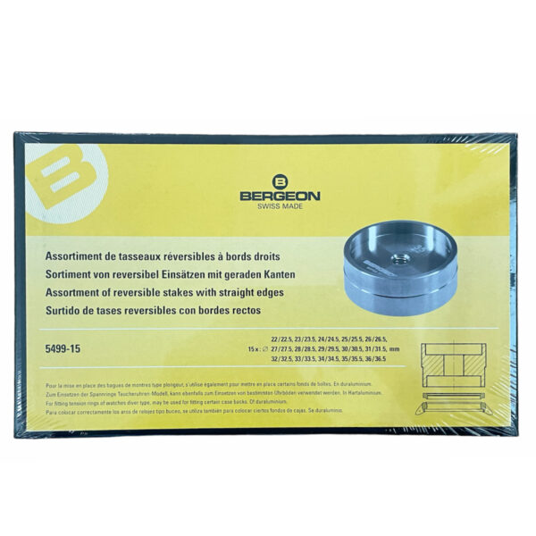 Bergeon 5499-15 Set of 15 Stake Switches with Straight Edges (Ø 22 - 36.5 mm) - Image 2
