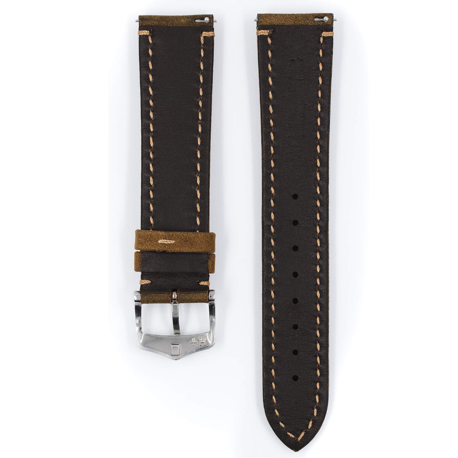 Hirsch Heritage L Brown Leather Watch Strap 22mm 05033070-2-22 - Image 3