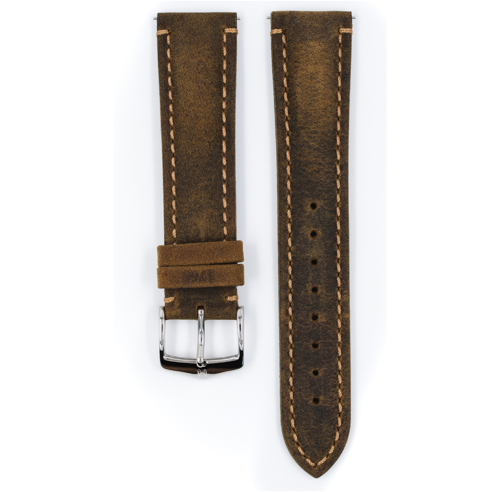 Hirsch Heritage L Brown Leather Watch Strap 22mm 05033070-2-22 - Image 2