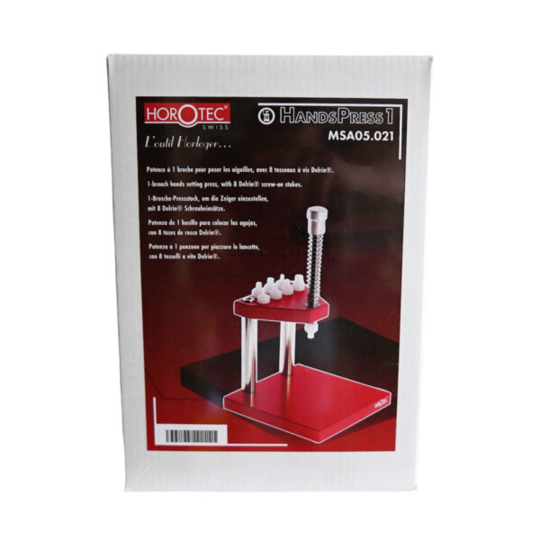 Horotec MSA05.021 Watch Hand Fitting Tool Press for Watches with 8 Inserts - Image 2
