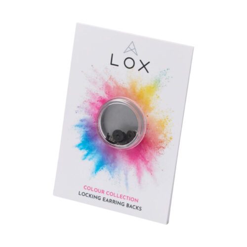 LOX Classic Locking Earring Backs - Black Colour