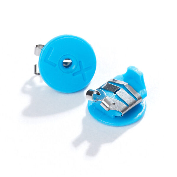 LOX Classic Locking Earring Backs – Blue Colour - Image 2