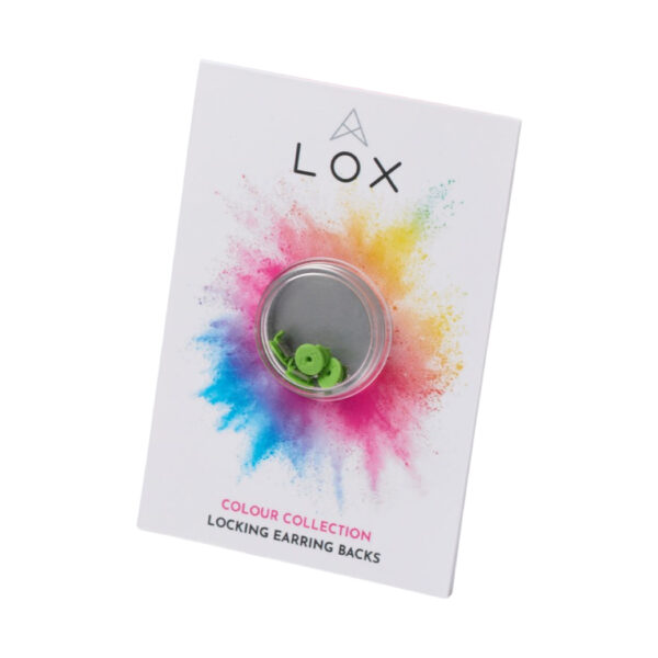 LOX Classic Locking Earring Backs - Green Colour