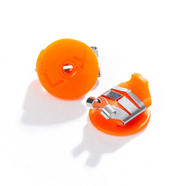 LOX Classic Locking Earring Backs - Orange Colour - Image 2