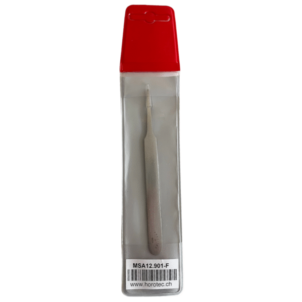 Horotec MSA 12.901-F Inox Precitec Tweezer with Flat Tips for Straightening Hands – Stainless Steel 115 mm - Image 4