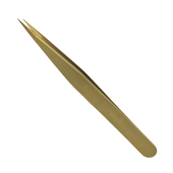 Bergeon 7422-PM-AM Precision Tweezers in Brass for Watchmaker’s and Jewellers (130 mm)