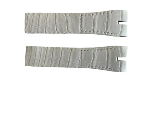 Roger Dubuis Leather White Watch Strap 22x27 mm
