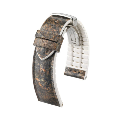 Hirsch Brown Leather Watch Strap Stone M 18 mm 0920044131-2-18