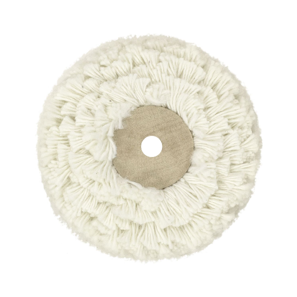 Cotton Polishing Wheel with Wooden Centre 95 x 36 mm