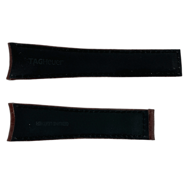 New Tag Heuer Genuine Leather Strap, Dark Brown 22mm - Image 2