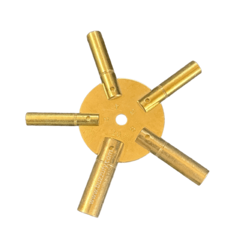Universal Brass Clock Key - 5 Sizes (2-4-6-8-10)