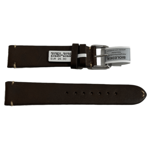 Mokka Dark Brown Strap with Stitch 20mm