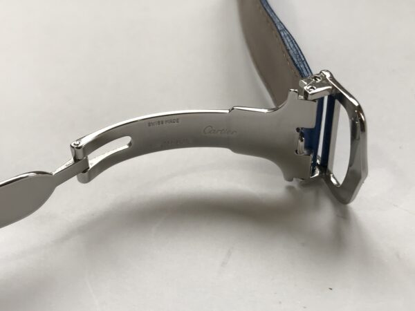 Cartier Blue Leather Strap with Clasp 18mm - Image 5
