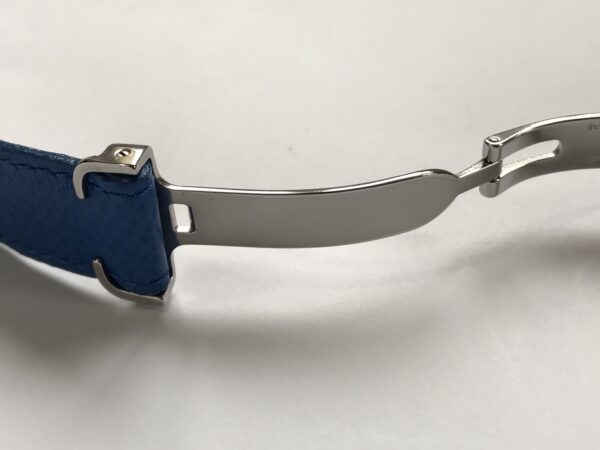 Cartier Blue Leather Strap with Clasp 18mm - Image 4