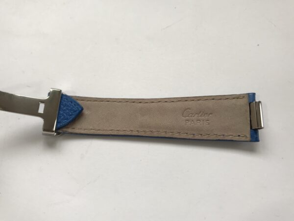Cartier Blue Leather Strap with Clasp 18mm - Image 2