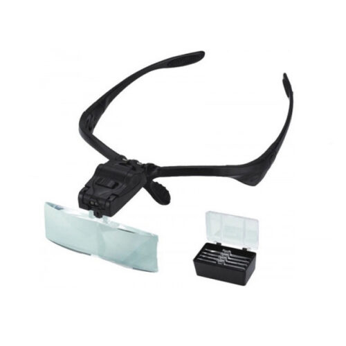 Bergeon 8909 Glasses Binocular Magnifier LED Light (1.0x - 3.5x)