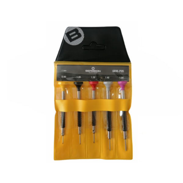Bergeon 6899-P05 Set of 5 Watchmaker's Ergonomic Screwdrivers - Image 2