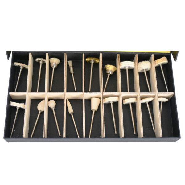 Bergeon 2686 Assortment of 18 Small Polishing Brushes - Image 3