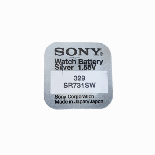 Sony 329 Batteries for Quartz Watches with Silver Oxides 1.55 Volts