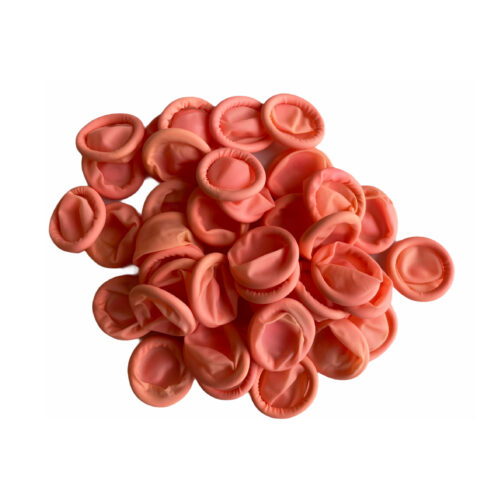 Anti-static Latex Rubber Finger Cots Pink Watchmakers Size M 100 Pcs