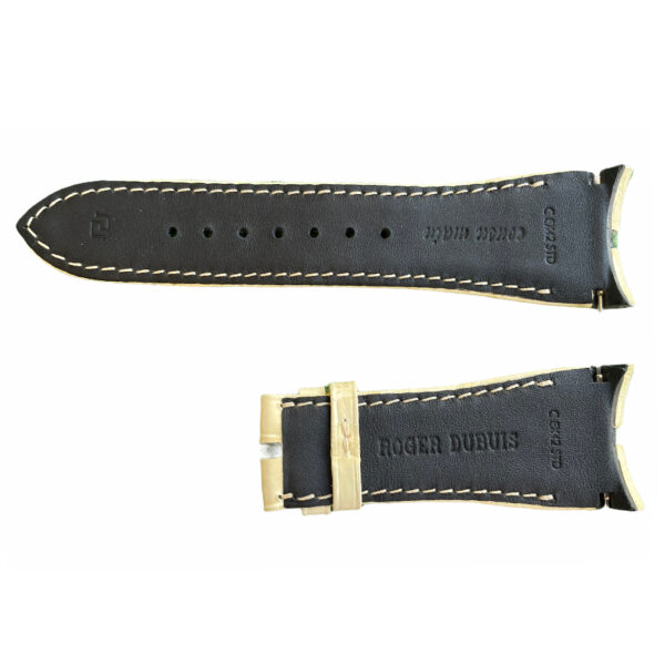 Roger Dubuis Leather Cream Watch Strap 25x18 mm - Image 2