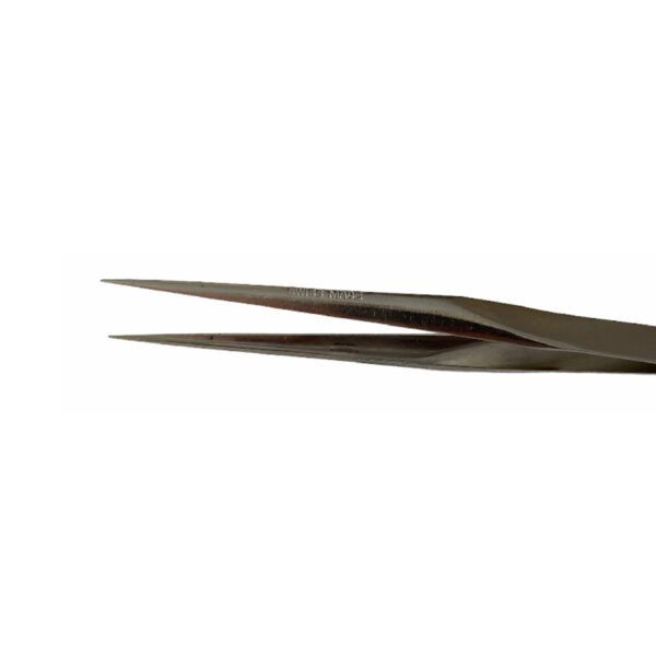 Bergeon 1055-BB Nickelled Steel Grooved Points Tweezers 120mm - Image 2