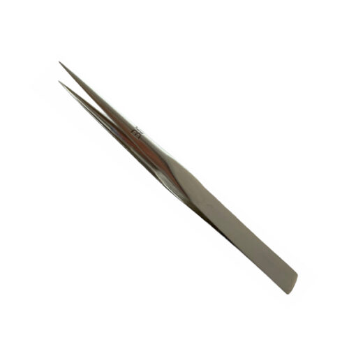 Bergeon 1055-BB Nickelled Steel Grooved Points Tweezers 120mm